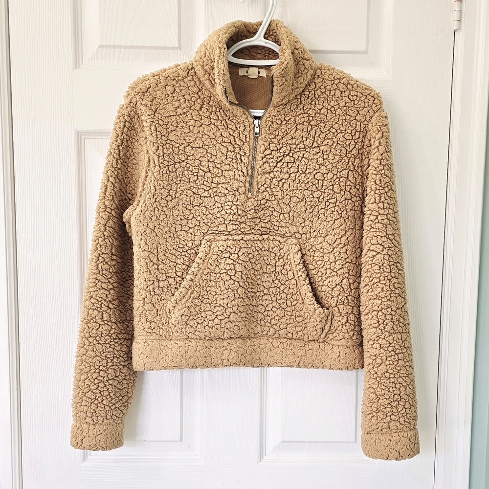 Garage Women's Sherpa Cowl Sweatshirt Sweater Size S Petite - Picture 1 of 10